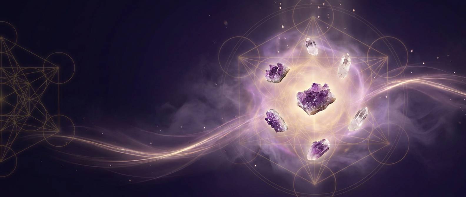 cosmos crystals illustration